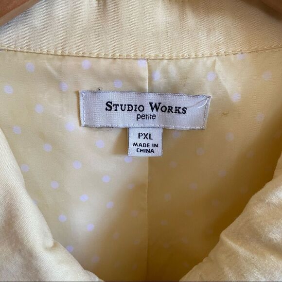 Studio Works Yellow zip up Jacket - Picture 5 of 12